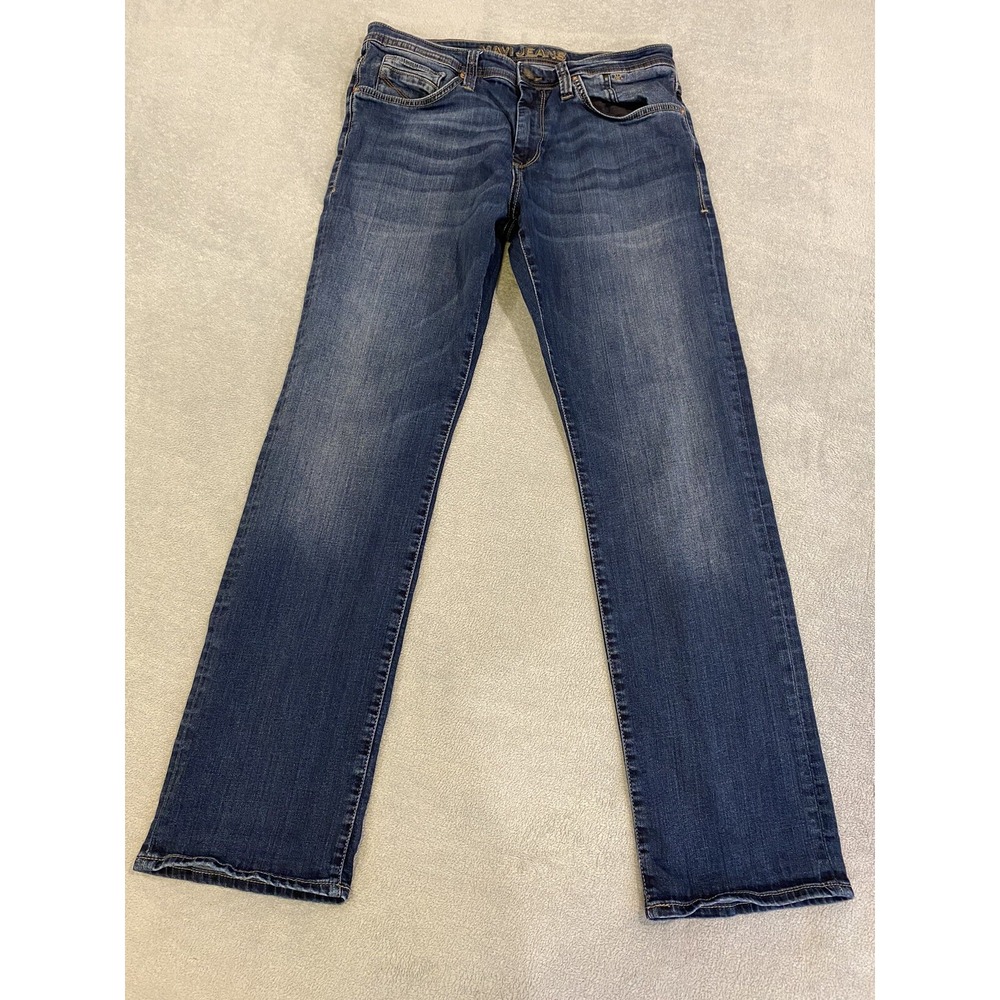 Mavi Mens Matt Relaxed Straight Leg Blue Dark Wash Denim Jeans 32x32